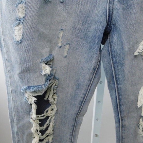 ONE x One Teaspoon Hooligan Trashed Bleached Crop - Picture 5 of 8